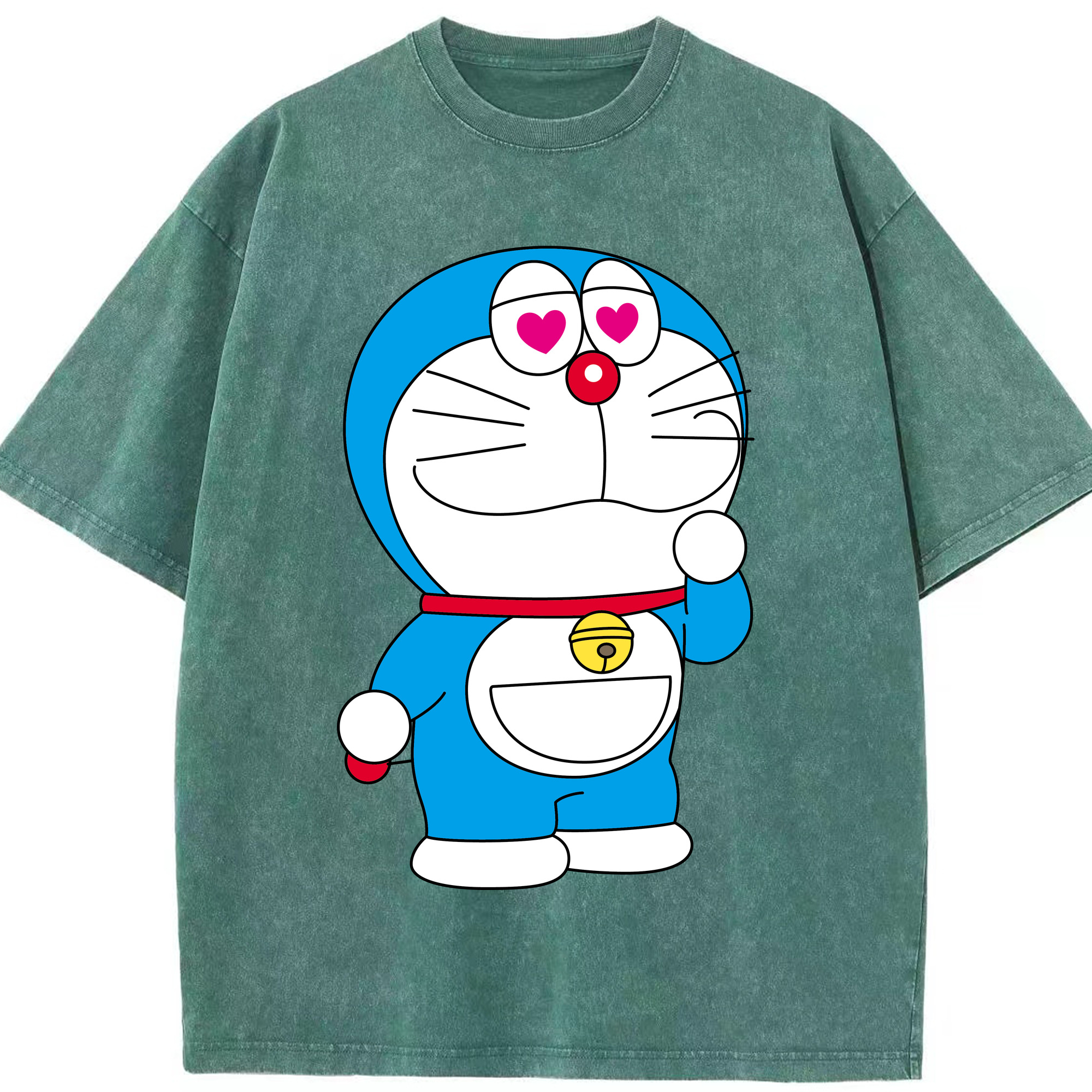 （画像用） ドラえもん Doraemon 綿100% ヴィンテージ風 半袖Tシャツ（フロントプリント）